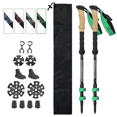 China EVA 7075 Height Adjustable Pole Aluminum Riser Poles Flick Lock Walking Stick for sale