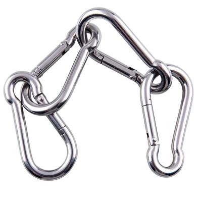 China Durable Stainless Steel Carabiner Carabiner Set Various Size Heavy Duty For Gym Garage Key Chain for sale