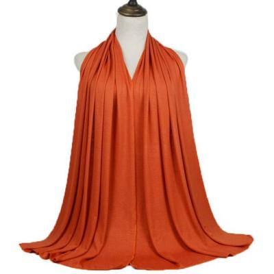 China JKC19 cotton hot selling cotton solid color fashion woman pashmina shawl muslims hijab scarf cotton thick hijab JKC19 for women for sale