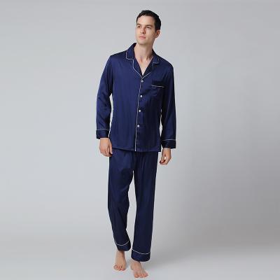 China JRR2118 2021 Long Sleeve Mens Breathable Casual Home Wear Pajaams 2 Two Piece Sleepwear Set for sale