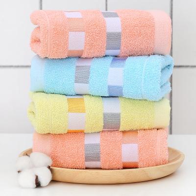 China Viable Wholesale Solid Color JKZ8896 Viable Thicken Daily Life Microfiber Towel Towels Home Bath 100% Cotton for sale