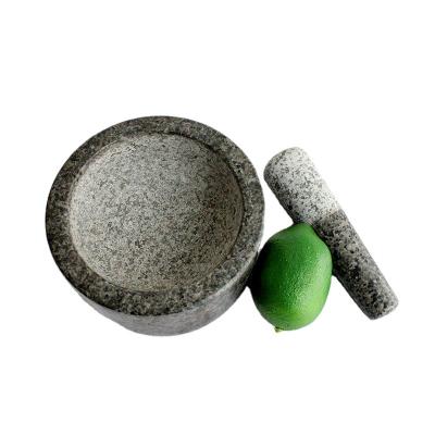 China grass & Spice Tools Factory Direct Mortar And Pestle Set Granite Stone Gray Herb And Spice Tools for sale