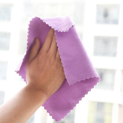 China Microfiber Shine Kitchen QUICK DRY Polishing Cleaning Fish Measures Window Windshield Magic Cloth for sale