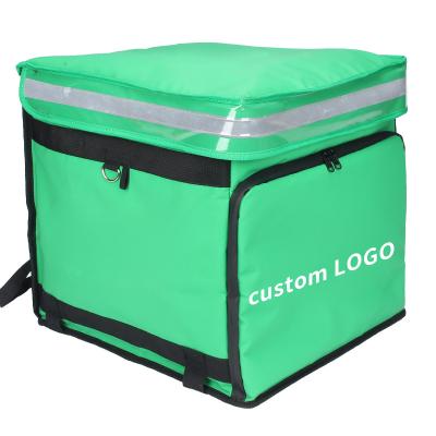 China Waterproof Cheap Custom Magnetic Closure Frame Fiberglass Food Delivery Cooler Bag For Motorcycle for sale