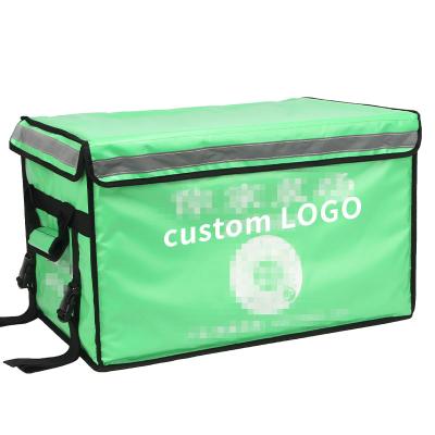 China Waterproof Factory direct custom waterproof reflective logo delivery cooler bag with fiberglass frame for sale