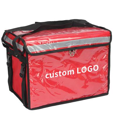 China OEM Waterproof Cheap Oxford Cloth Waterproof Pizza Bag Cooler Delivery With Fiberglass Frame for sale