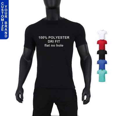 China QUICK DRY 100% Polyester Sports Superdry Fitted Silk Gym Wear Fitness Running Sporty Summer Wholesale Simple Color Men's T-Shirt for sale