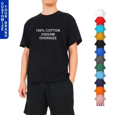 China Anti-pilling Heavy Cotton 230GSM Oversized Gym Off White Plain No Brand Boxy Street Use Wholesale China 2022 Price Men's Stylish T-Shirt for sale