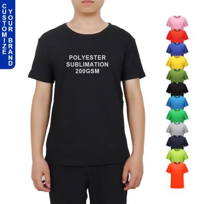 China Breathable No MOQ Sublimation Polyester 100 Blank Custom Printing Cheap Wholesale In Bluk Plain No Label Tag Cotton Smell T Shirts From China for sale