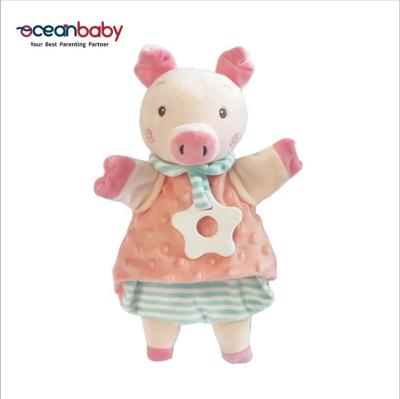 China No Fluorescent / Soothe Soft Baby Toy / Soft And Skin-Friendly Teething Pig To Reassure Baby Soothing Towel for sale