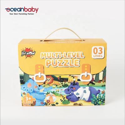 China Suitcase Design Jigsaw Puzzles UV Coating Kids for sale