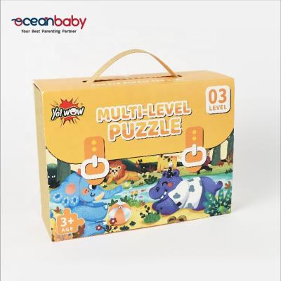 China Suitcase Design Portable Cartoon Animal Puzzle for sale