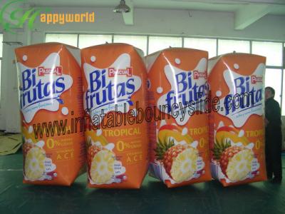 China OEM Colourful Inflatable Advertising Juice Box , Inflatable Coke Bottle 0.6mm PVC for sale