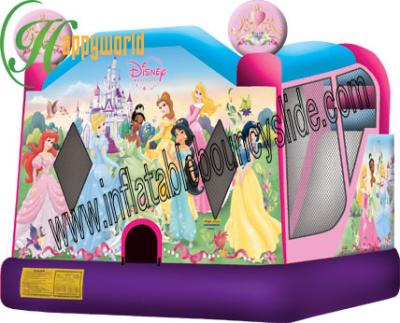 China Two Pipes Princess Theme Inflatable Bouncy Castle For Rental business for sale