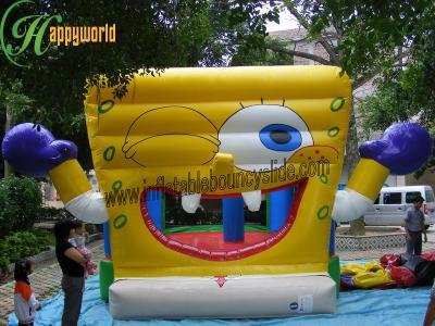 China Children Spongebob Inflatable Jumping Bouncy Castle , Garden Bouncy House for sale