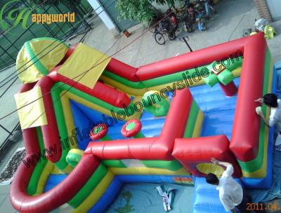 China Huge Inflatable Combo Castle Bouncy Slide With Jumping Backyard for sale