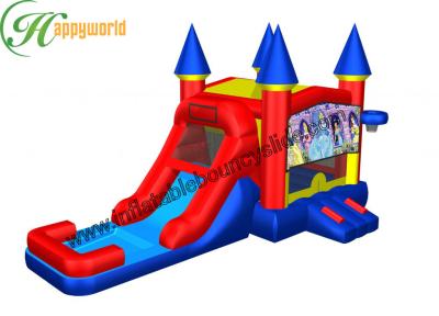 China Kids Kinds Theme Outdoor Pool Water Slide With Bounce House Rental 10 x 2.5 x 4 m for sale