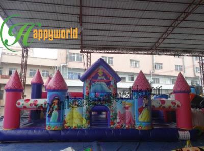 China ODM Commercial Moonwalk Inflatable Fun City For Princess Theme EN14960 for sale