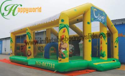 China Inflatable Jungle Themed Fun City With PVC Tarpaulin , Fun Inflatables For Adults for sale