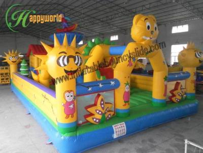 China Fire Retardant Big Amusement Park Inflatable Fun City , Outdoor Bounce House for sale