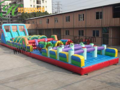 China Waterproof Colorful Giant Inflatable Obstacle Course party rentals for fun for sale