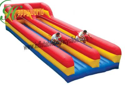 China Hiring Double Tunnel Inflatable Bungee Run Sports Games For Adult for sale