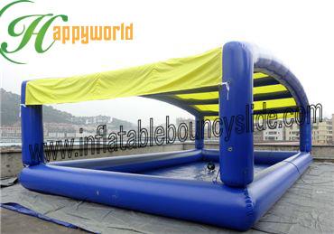 China Customized Commercial Swimming Inflatable Water Pool With Roof Tent for sale