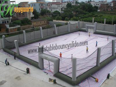 China Customized Large  Inflatable Paintball Bunkers Arena with Net For Paintball Games for sale