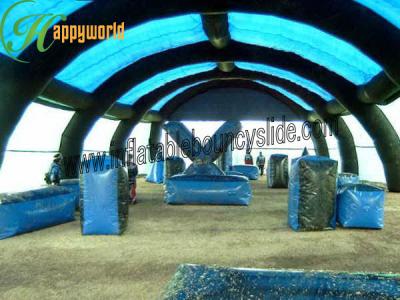 China Barraca azul personalizada dos grandes depósitos infláveis do Paintball para jogos do Paintball à venda