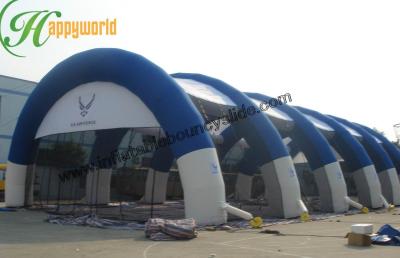 China Customized Large Inflatable Paintball Bunkers Blue White Tent For Paintball Games for sale