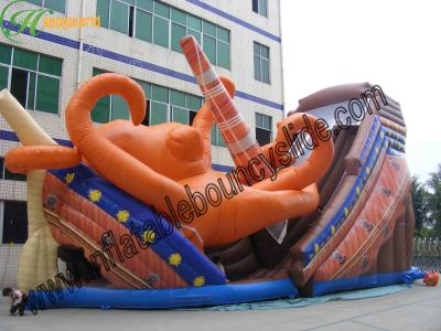 China De reuze Commerciële Opblaasbare Dia van Octopuspvc met Dubbele Steeg voor Kinderen en Volwassene Te koop