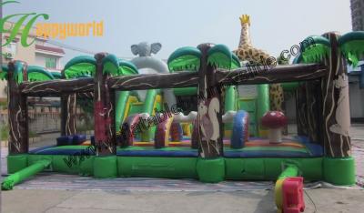 China Customized Giant Animal Zoo Inflatable Combos Commercial For Playing Center For the Party And Event for sale