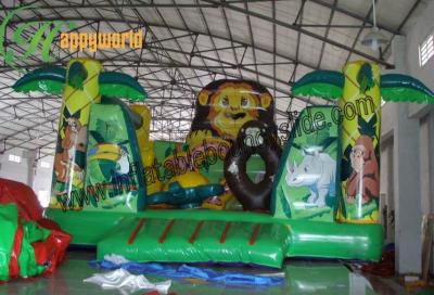 중국 inflatable Bouncy Castle Environment 옥외 아이 정글 사자 임금은 염려했습니다 판매용