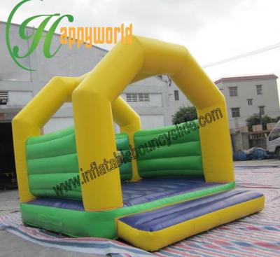 China Yellow / Green 8 Shape Arch Commercial Bouncy Castle for Advertisement for sale