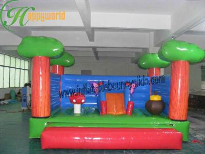 China Castillo animoso inflable del mini tema de la selva con el obstáculo, salto de los niños animoso en venta