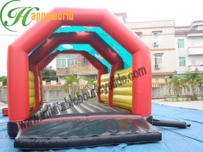 China Double 8 Shape Arch Inflatable Bouncy Castle Garden Bouncy House Red / Yellow for sale