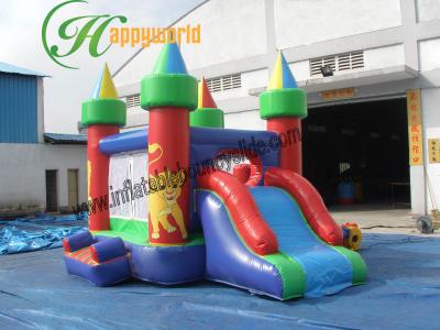 China Lion King Hiring Bouncer Slide Combo , Small Bouncy Slides CE / Ul Blower for sale