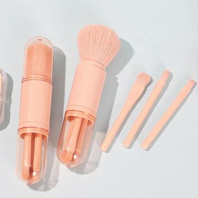 China Angular Blush High Quality 4Pcs Makeup Brushes Professional Synthetic Hair Custom Colored Makeup Brush Set for sale