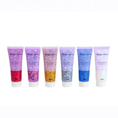 China Festival Party Mermaid Chunky Makeup Glitter Liquid Cosmetic Portable Glitter Face and Body Gel Glitter for sale