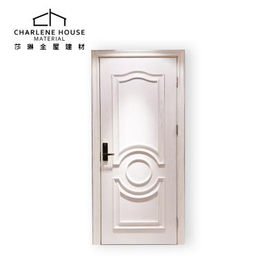 China Modern Classic Design HDF Wood Veneer High End White Elegant Door for sale