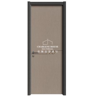 China Bedroom Modern Carbon Free Sound Proof Crystal Paint Interior Swing Door for sale