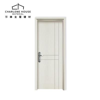 China Modern Simple White PVC Coating Internal MDF Door for sale