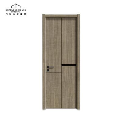 China Modern Stylish Door With Decor Design Aluminum Oak Wood Core Full Cladding Door for sale