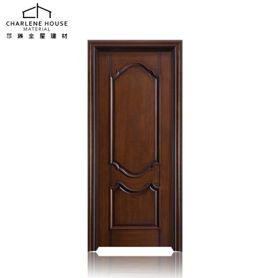 China Traditional Brown Color Teak Wood Main Door Designs for sale