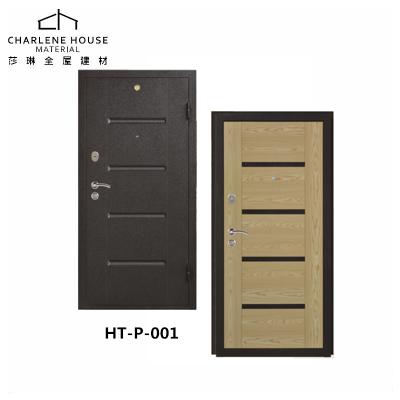 China Modern steel and wooden armored security door for sale