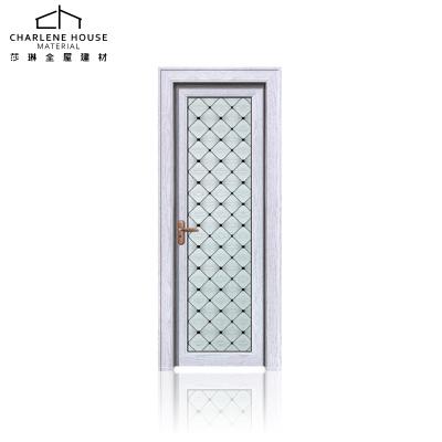 China Modern Frosted Aluminum Tempered Glass Door Design Toilet Door for sale