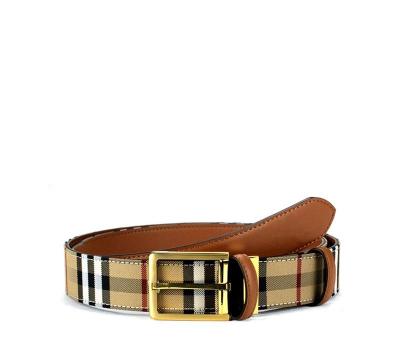 China Fashion / Newspaper Use Double Sided First Layer Cowhide Mens Commercial Pin Buckle Belt Leather Belt for sale