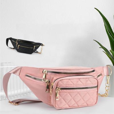 China Fashion/Diary Use New Korean Embroidered Single Diamond Shoulder Cross Line - Body Bag Large Capacity Chest Fashion Nylon Multi-Layer Fanny Pack Bag for sale