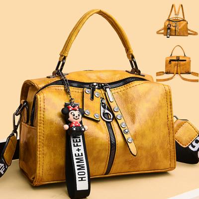 China Fashion / Newspaper Use Multifunctional New Fashion Women Handbags High Quality Leather Women Shoulder Bags Designer Rivet Female Messenger Tote Bags for sale