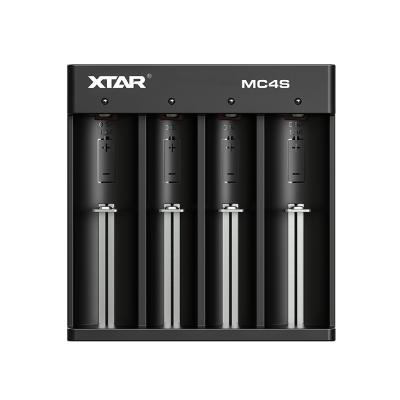 China Type-C Smart Intelligent Ni-CD AA Battery Charger XTAR MC4S 4 Bay Rechargeable Charger 3.7v Lithium Li Ion 1.2v NiMH Battery for sale